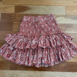 LOFT floral mini skirt